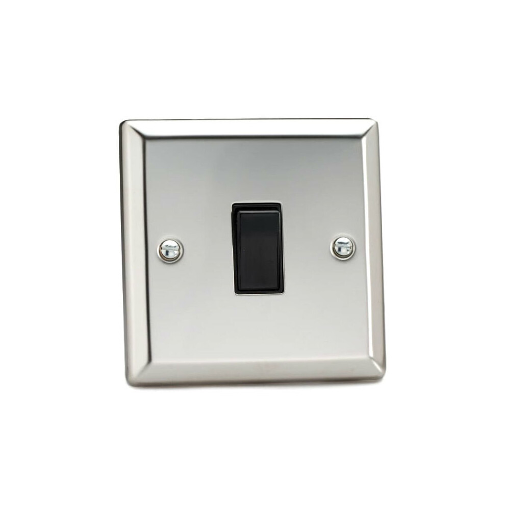 Varilight Xc7b Light Switch 1 Gang 10 Amp Intermediate Mirror Chrome 5021575720617
