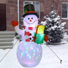 5ft Inflatable Snowman Xmas Airblown Holiday Decoration with LED Light