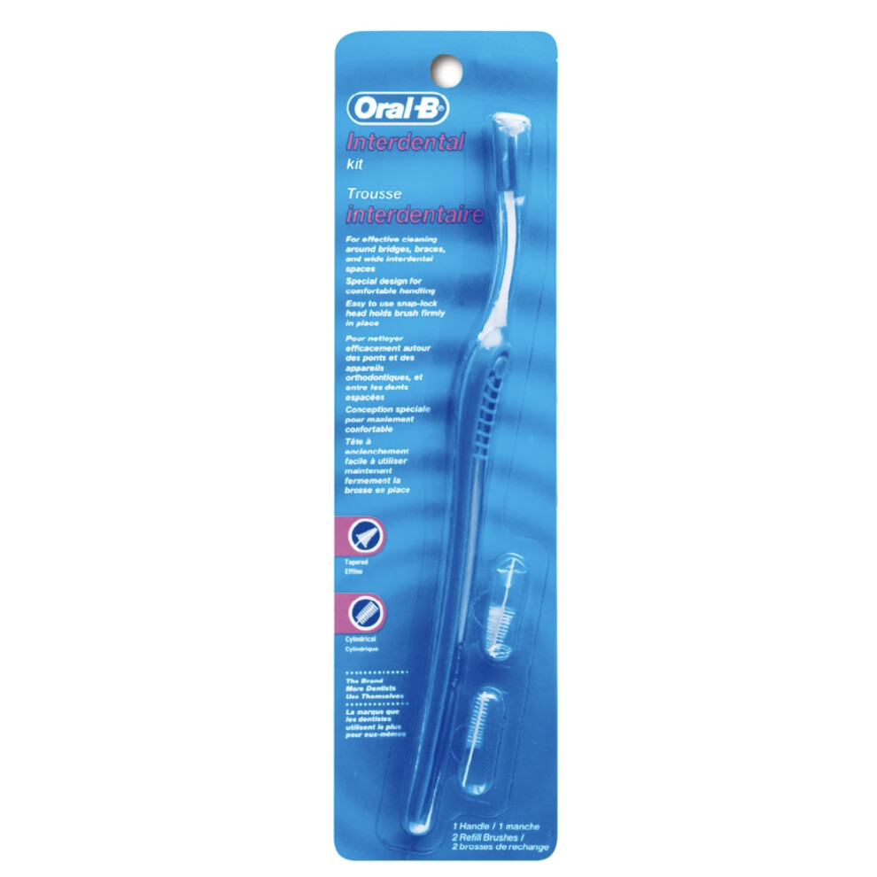 Oral-B Interdental Kit Blue Handle + Refill Brushes