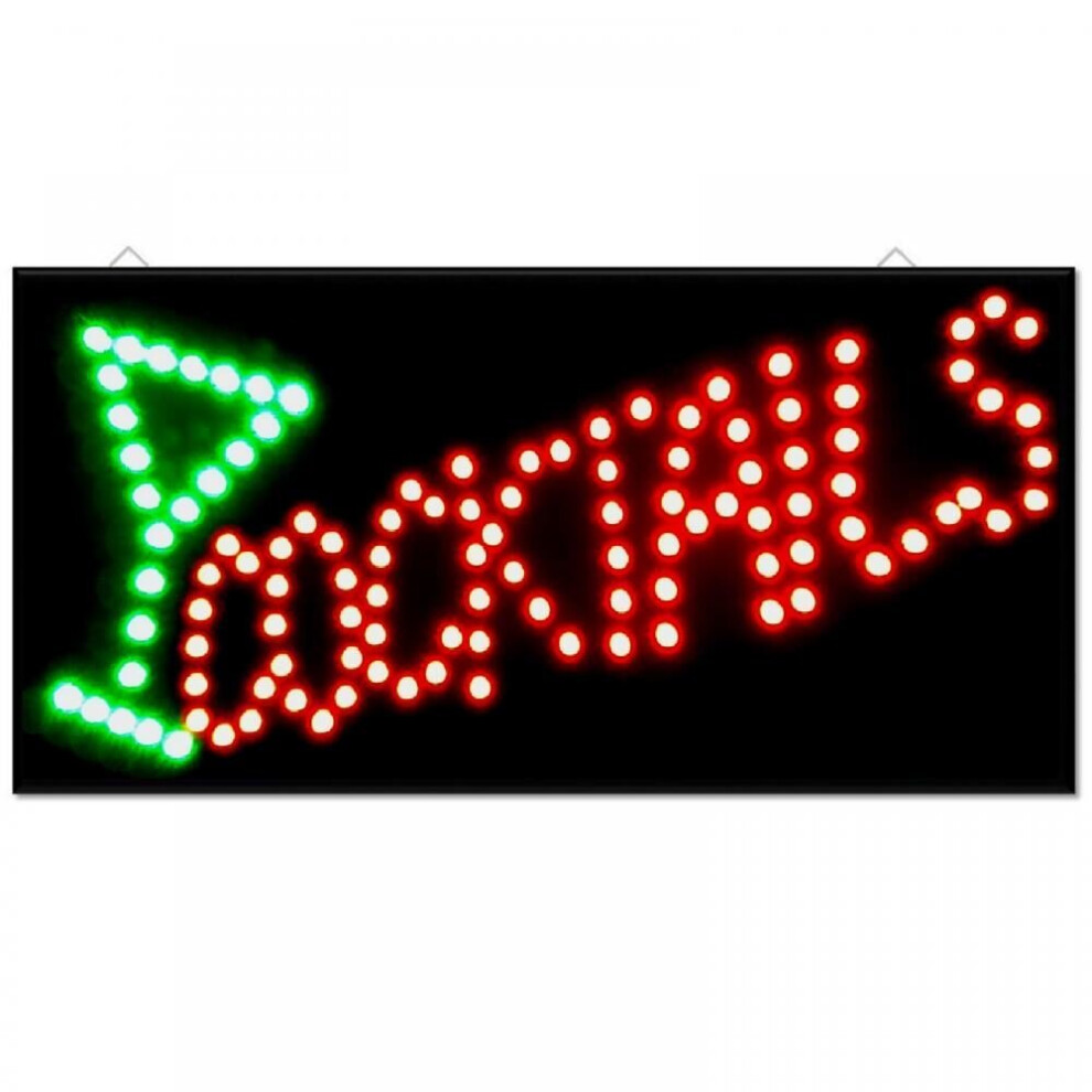 Led Bar Sign Cocktail Drinks Pub Club Window Home Shop Display