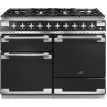 Rangemaster ELS110DFFCB Elise Charcoal Black 110cm Dual Fuel Range Cooker - A Rated - 126880