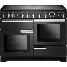 Rangemaster PDL110EICB/C Professional Deluxe Charcoal Black 110cm Dual Fuel Induction Range Cooker - A Rated - 126130