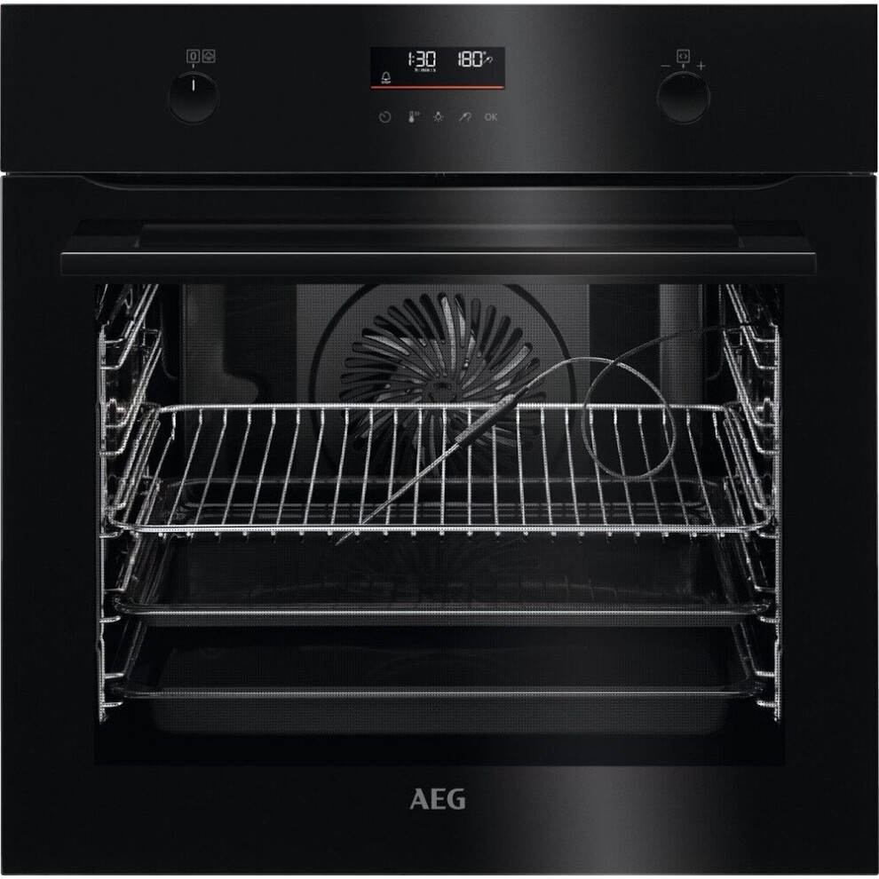 AEG Built-In Electric Single Oven - Black - A+ Rated - BPK556260B