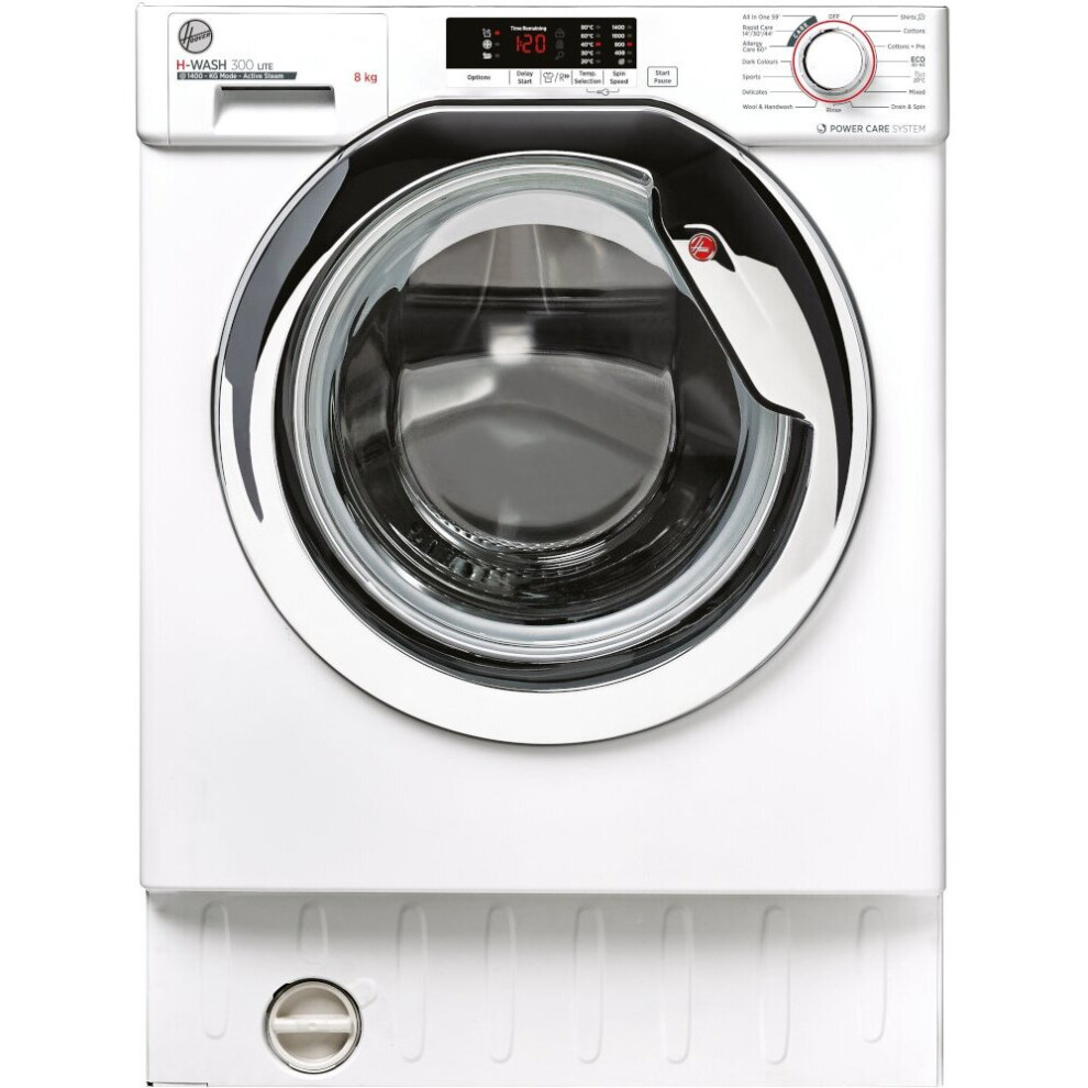 Hoover Integrated Washing Machine - 8Kg - 1400 Rpm - C Rated - Hbws48d2ace White