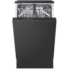 CDA Built-In Fully Int. Slimline Dishwasher - 10 Place Settings - Black - Integrated - CDI4121
