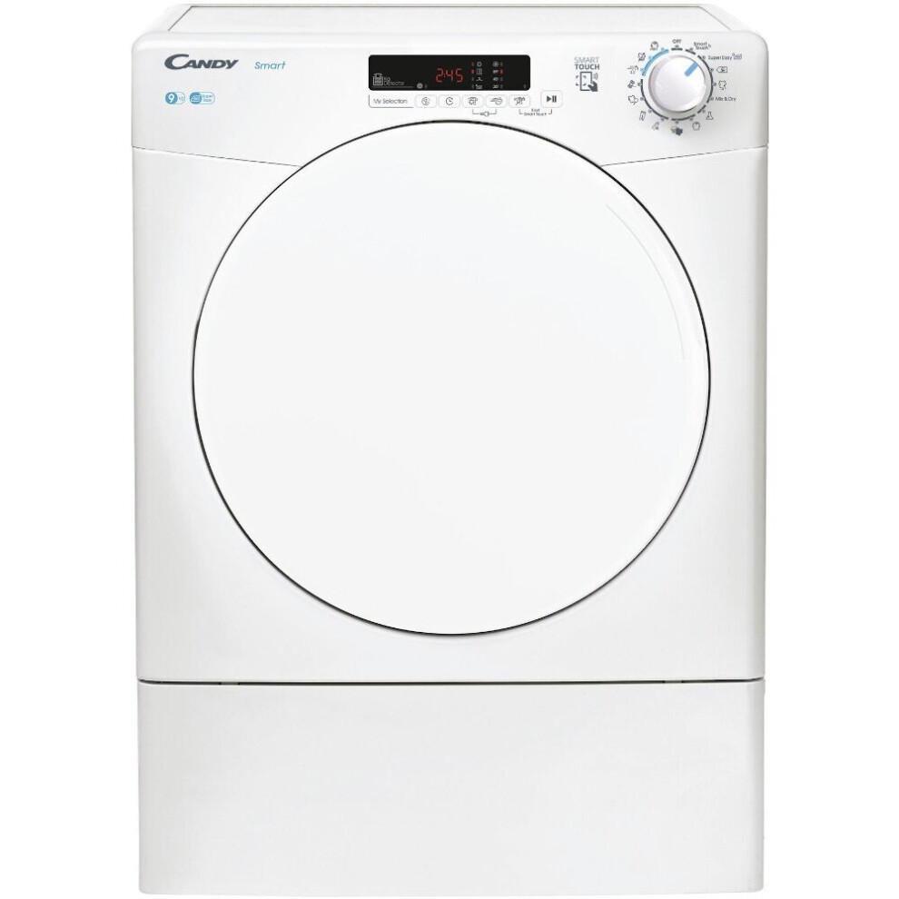 Candy 9kg Load Vented Tumble Dryer Sensor Dry White CSEV9DF - Image 3