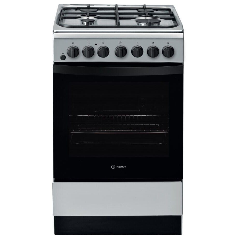 Indesit IS5G4PHSS/UK Dual Fuel Cooker with Single Oven - Grey - A Rated - IS5G4PHSSUK