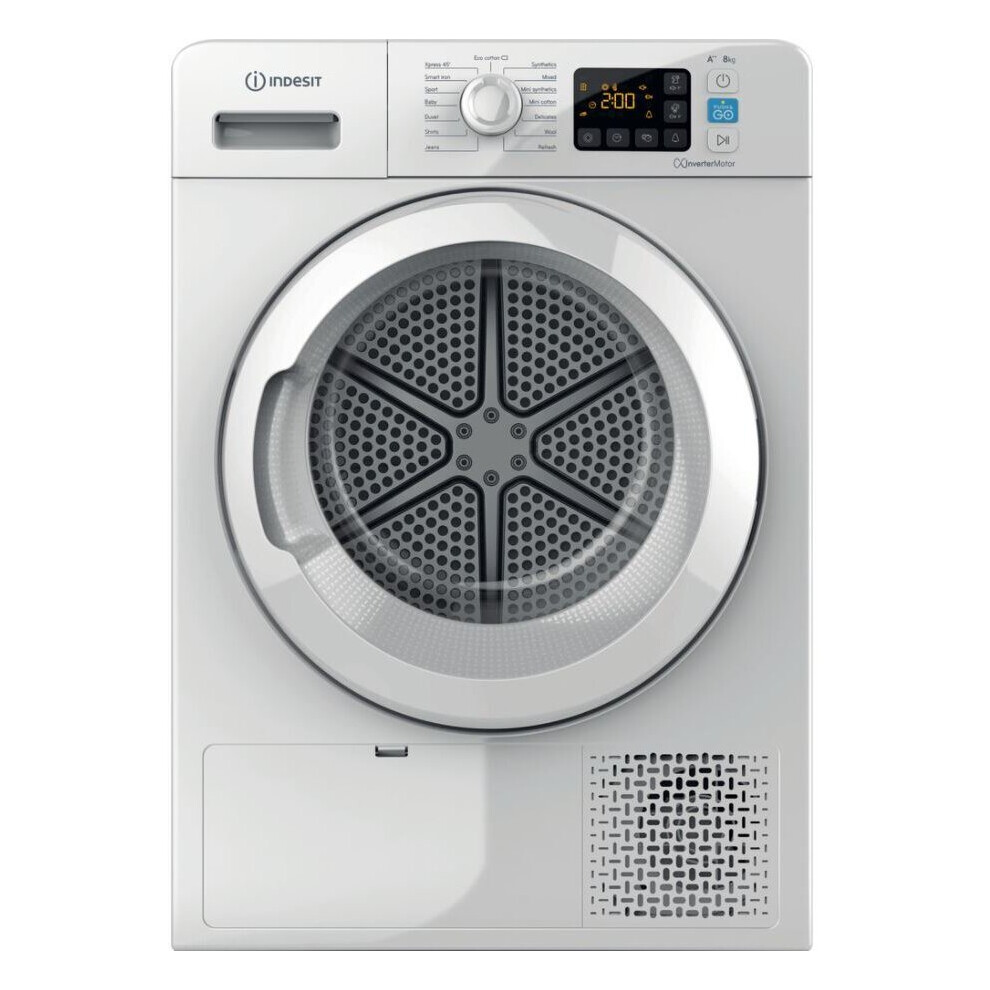 Indesit YT M11 82 X UK Heat Pump Tumble Dryer - 7kg - White - A++ Rated - Freestanding - YTM1182XUK