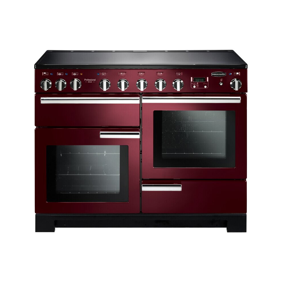 Rangemaster PDL110EICY/C Professional Deluxe 110 Induction Cranberry 110cm Range Cooker - Red - A Rated - 101570