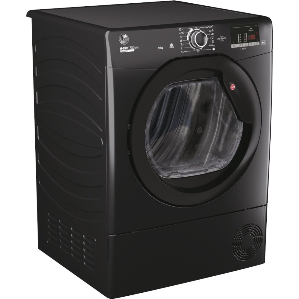 Hoover Hle C9dgb Condenser Tumble Dryer - 9Kg - Black - B Rated - Freestanding - Hlec9dgb