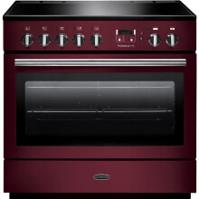 Rangemaster PROP90FXEICY/C Professional Plus FX Cranberry with Chrome Trim 90cm Induction Range Cooker - Red - A Rated - 96330