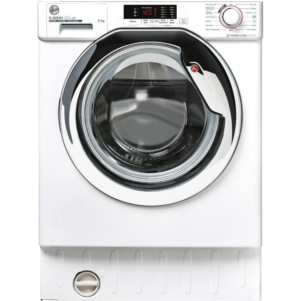 Hoover HBWS 49D2ACE Integrated Washing Machine - 9kg - 1400 rpm - White - C Rated - HBWS49D2ACE