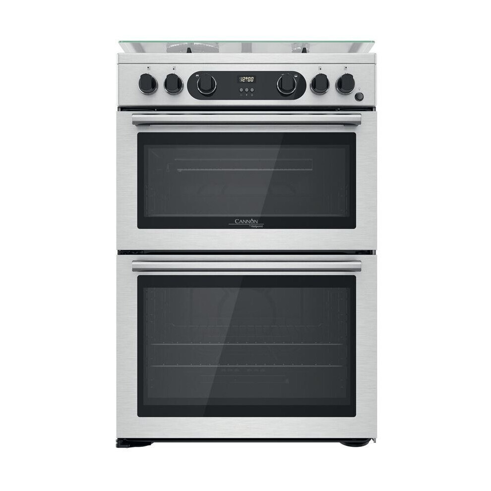 Hotpoint CD67G0CCX/UK Gas Cooker with Double Oven - Grey - A+ Rated - F159671