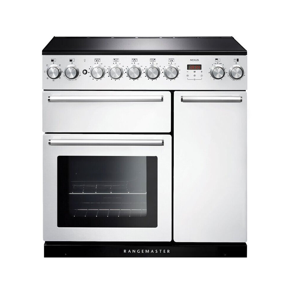 Rangemaster NEX90EIWH/C Nexus 90 Induction White 90cm Range Cooker - A Rated - 106200