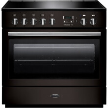Rangemaster PROP90FXEIGB/C Professional Plus FX Gloss Black with Chrome Trim 90cm Induction Range Cooker - A Rated - 96310