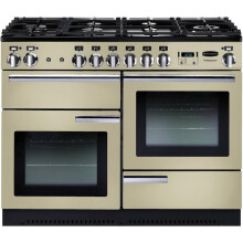 Rangemaster PROP110DFFCR/C Professional Plus Cream with Chrome Trim 110cm Dual Fuel Range Cooker - A Rated - 91670