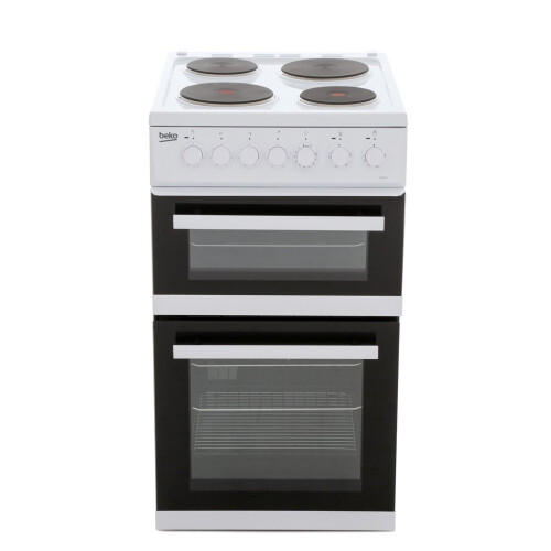 Beko Beko Solid Plate Electric Cooker with Double Oven - White - A Rated - EDP503W