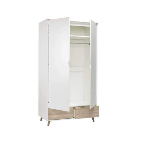 Shanelle 2 Door Wardrobe White-Oak 2