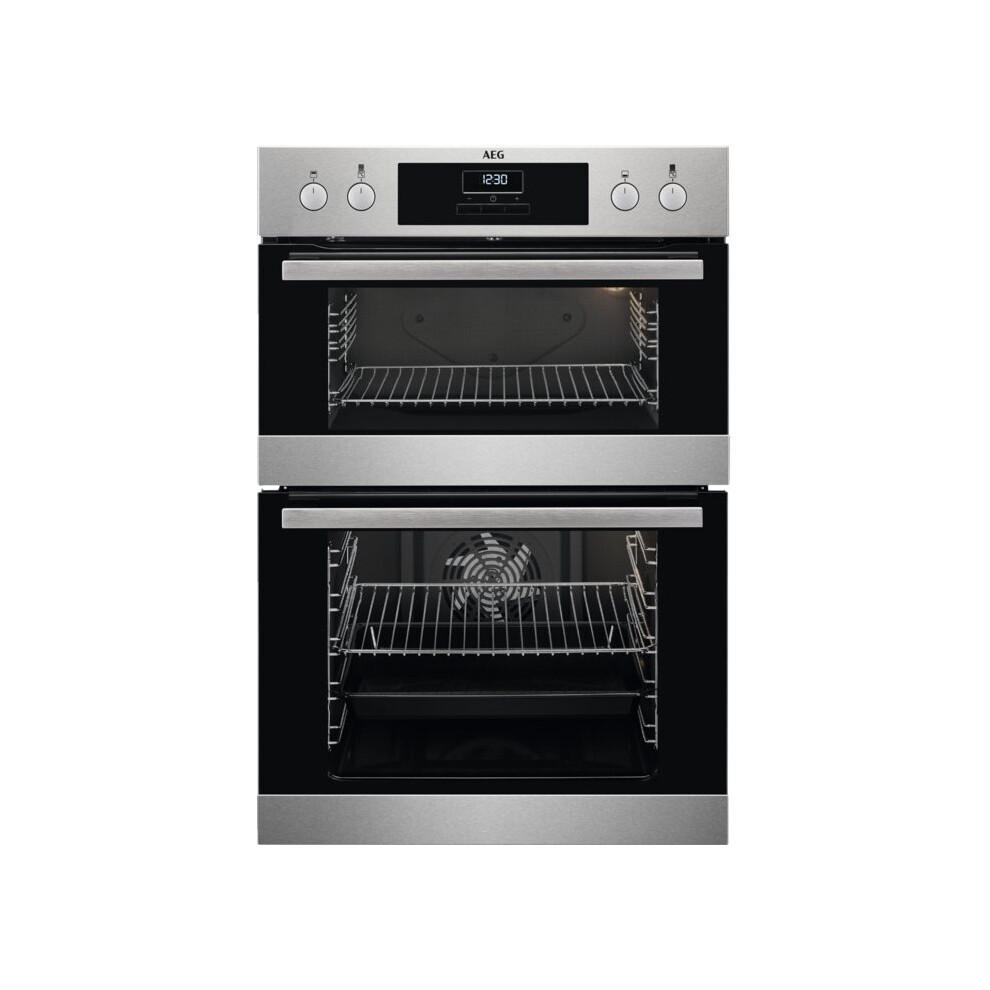 AEG SurroundCook Built-In Electric Double Oven - Stainless Steel - A Rated - DCB331010M