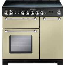 Rangemaster KCH90ECCR/C Kitchener Cream with Chrome Trim 90cm Ceramic Range Cooker - A Rated - 79280