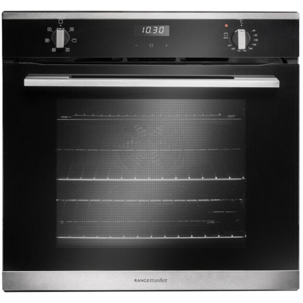 Rangemaster RMB606BL/SS Built-In Electric Single Oven - Black - A Rated - 128910