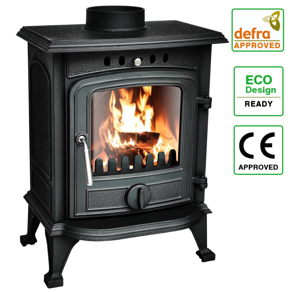 Defra 5KW Multi-Fuel Stove Eco Design Wood-Burning Stoves Wood Burner Effect Fireplace