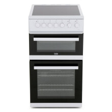 Beko Ceramic Electric Cooker with Double Oven - White - A Rated - EDVC503W