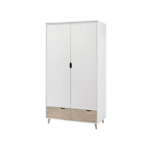 Shanelle 2 Door Wardrobe White-Oak 1