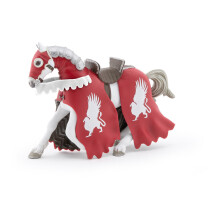 Papo - Estatueta Cavalo do cavaleiro grifo vermelho