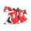 Papo - Figurine Cheval du chevalier licorne rouge 1
