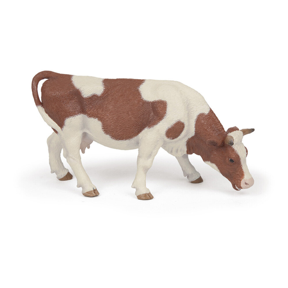 PAPO Farmyard Friends Grazing Simmental Cow Toy Figure