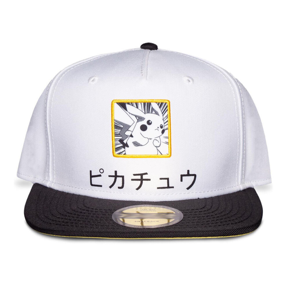 Pokémon Pokemon Pikachu Japanese Patch Snapback Baseball Cap Black