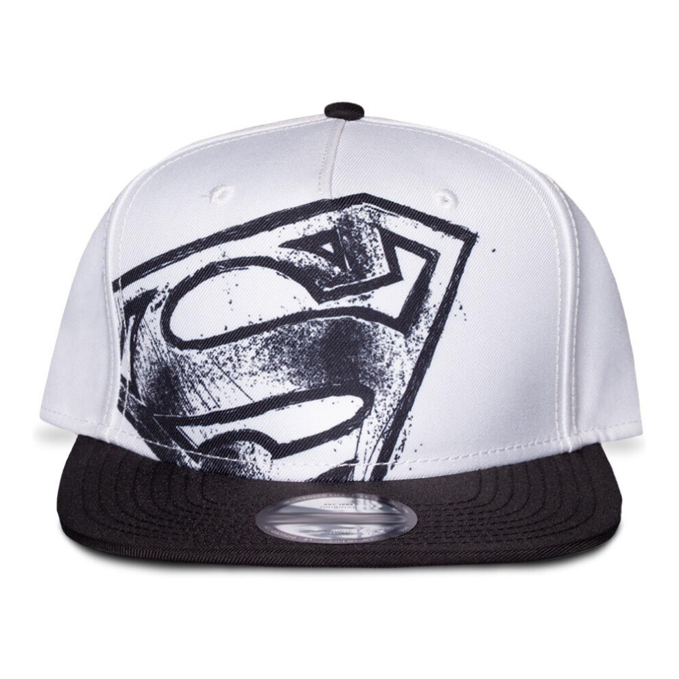 Dc Comics Superman Graffiti Logo Snapback Baseball Cap Black
