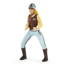Figurinha de cavaleiro - PAPO - PAPO - Modelo 52009 - Azul - Figurinha equestre - Crianças a partir de 3 anos - Unissex - 1 peça - PVC