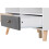 Seconique Nordic 2 Drawer Coffee table White/Distressed Effect - Metal Handles 2