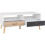 Seconique Nordic 2 Drawer Coffee table White/Distressed Effect - Metal Handles 6
