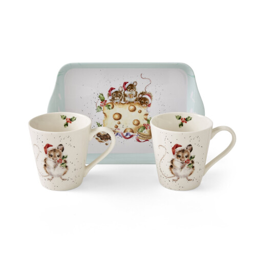Wrendale Wrendale Holly Jolly Mug and Tray Set