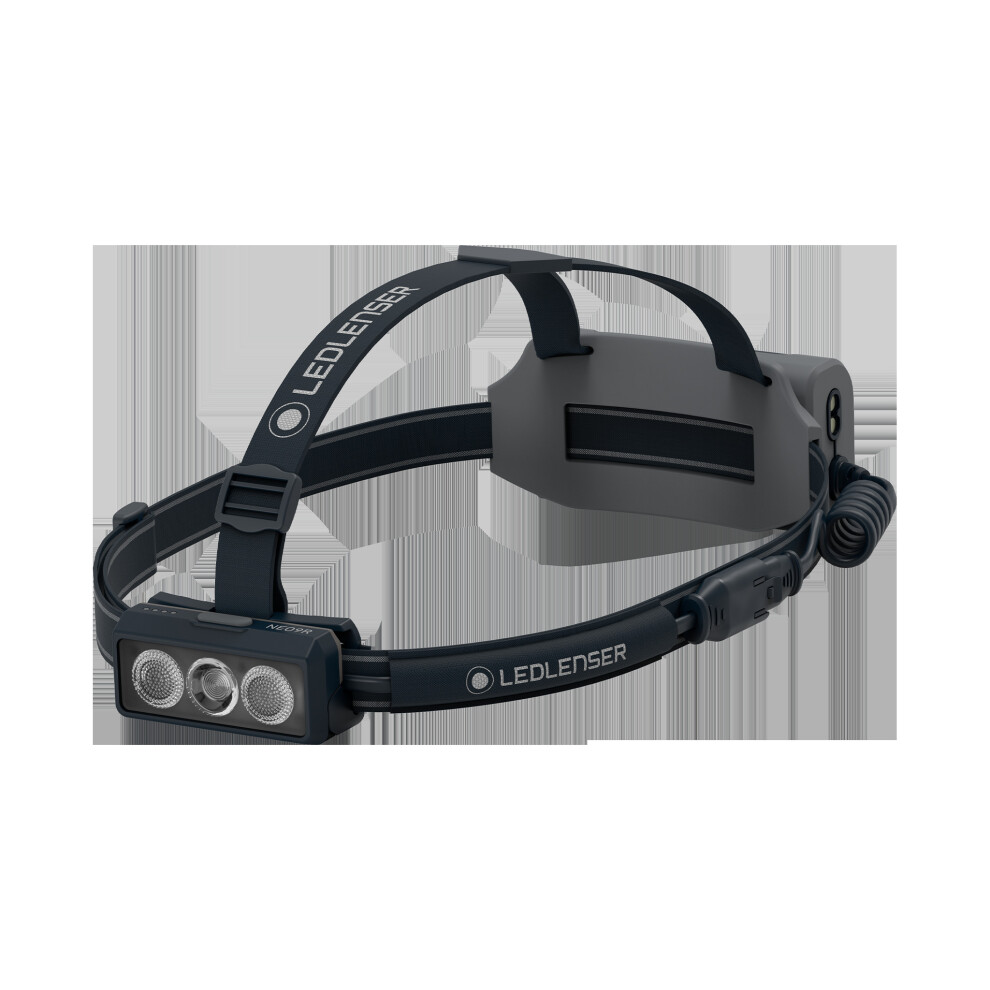 (Grey) NEO9R Running Head Torch with Chest Strap