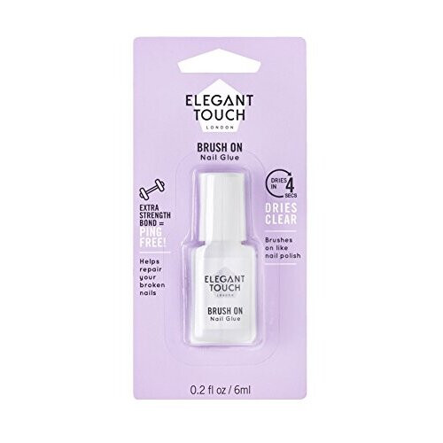 Elegant Touch Elegant Touch Brush On Nail Glue Clear 6ml