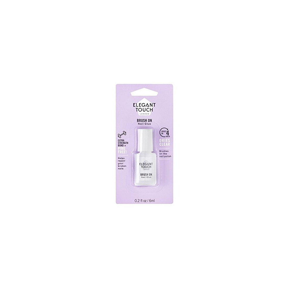 Elegant Touch Brush On Nail Glue Clear 6Ml