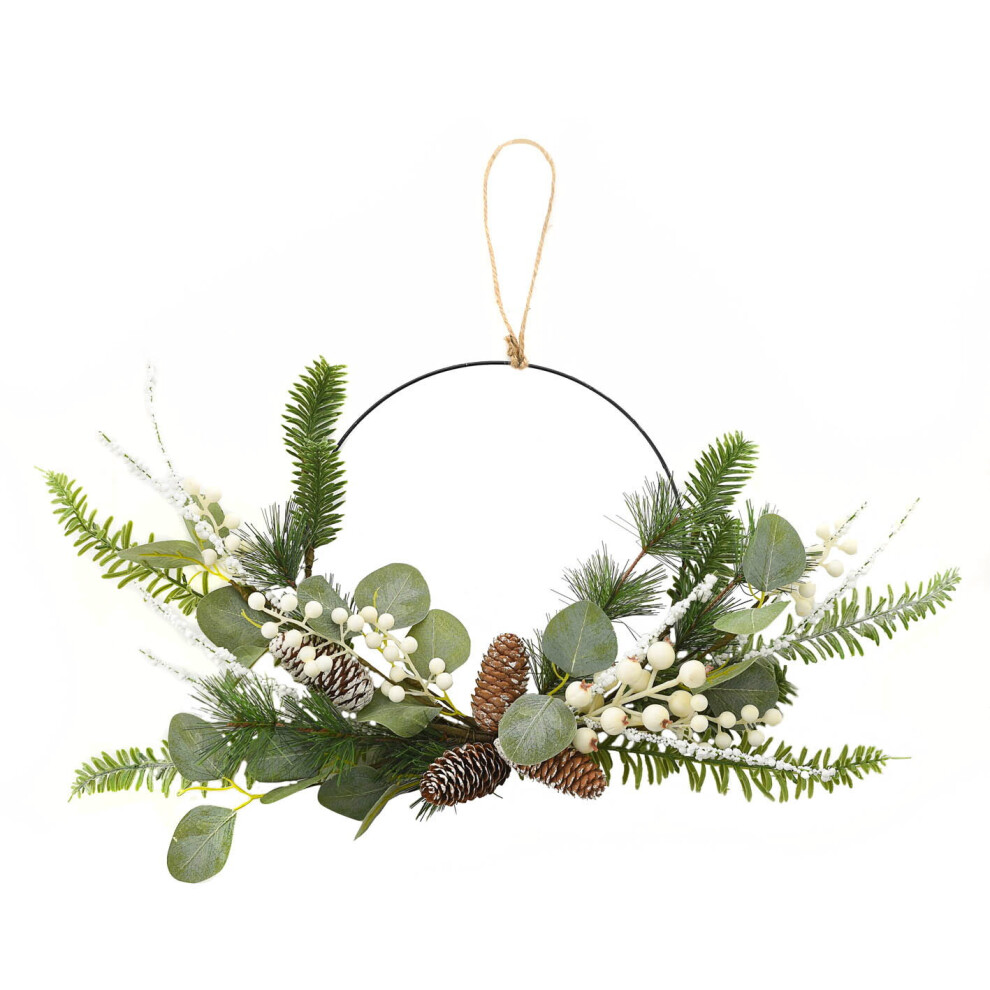 Widdop And Co. Mistletoe Christmas Artifical Wreath Door Hanging Festive Foliage 45Cm