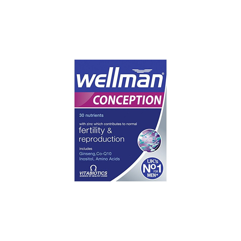Wellman Conception Tablets For Men – Nutrition For Conception & Spermatogenesis, Zinc-Rich Antioxidant Support For Male Reproductive Health