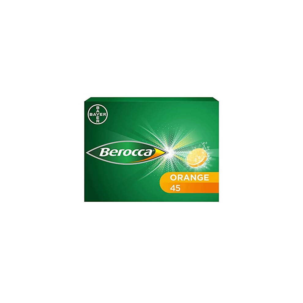 Berocca Vitamin C Effervescent Orange Flavour Tablets, Pack of 45