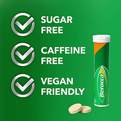Berocca Vitamin C Effervescent Orange Flavour Tablets, Pack of 45 2
