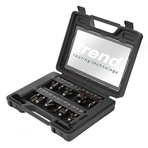 Trend Trend SET/SS8X1/4TC 12-Piece Starter Router Cutter Set, Black/White
