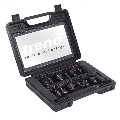Trend Trend SET/SS8X1/4TC 12-Piece Starter Router Cutter Set, Black/White 1