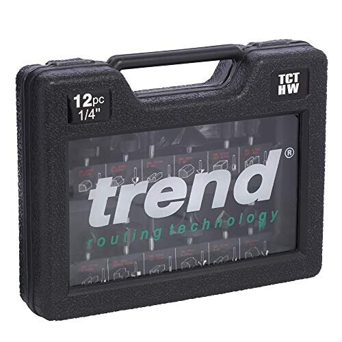 Trend Trend SET/SS8X1/4TC 12-Piece Starter Router Cutter Set, Black/White 2