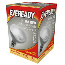 250w ES E27 Screw in Heat Lamp Bulb Clear