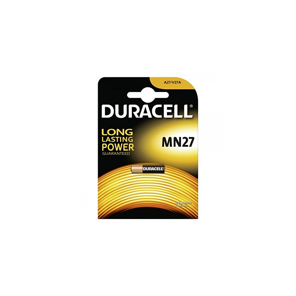 Duracell Alkaline Battery 12V LR27 Replaces the following batteries MN27 LR27 WE27A L828