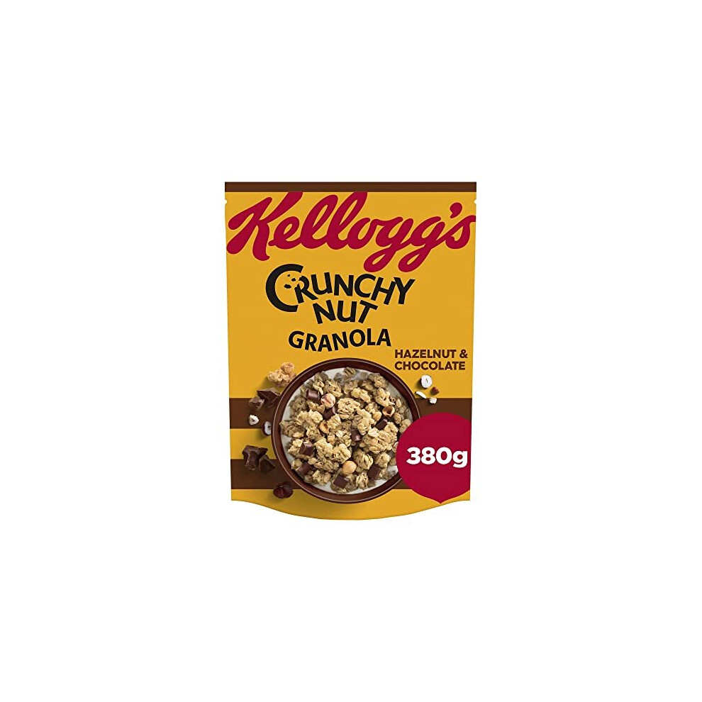 Kelloggs Kellogg's Crunchy Nut Hazelnut & Chocolate Granola Bag, 380G